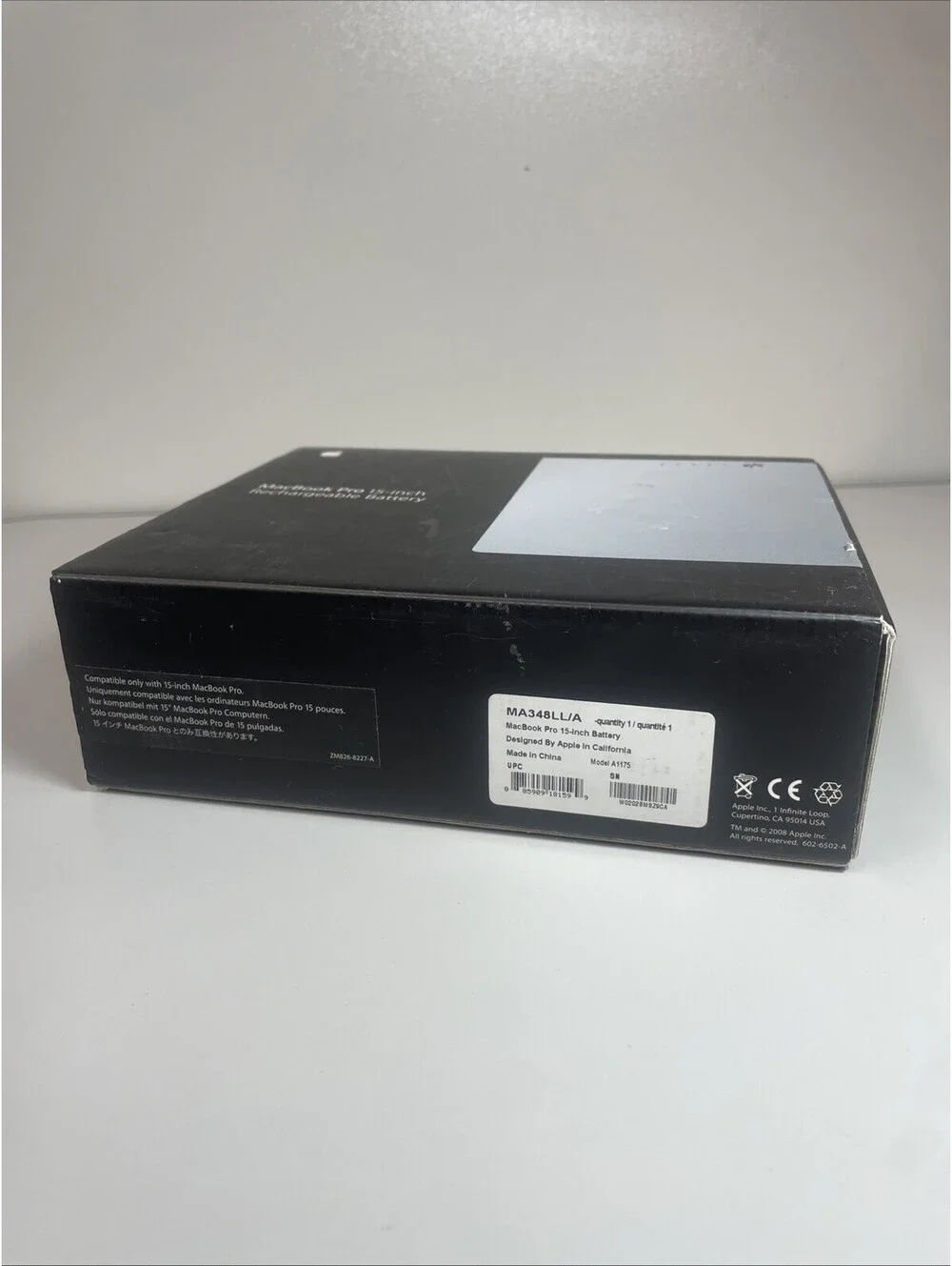 Apple MacBook Pro 15-inch OEM Rechargeable Battery MA348LL/A A1175